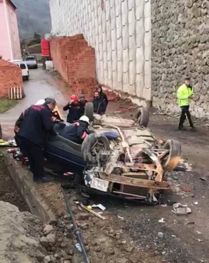 Trabzon’da otomobil 25 metre yüksekten düştü! 1 Ölü! 6
