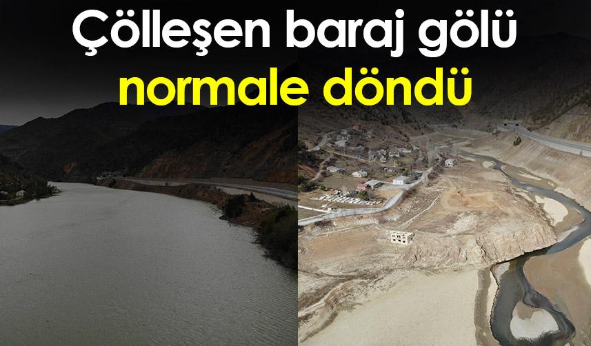 Gümüşhane'de Kış mevsiminde çöle dönen Torul Baraj Gölü’nde su seviyesi normale döndü 1