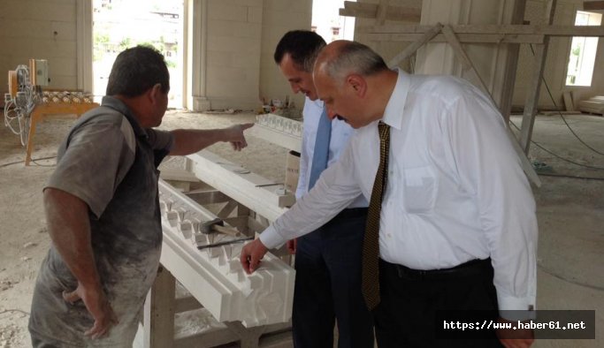Araklı Fatih Camii'nin yapımı sürüyor