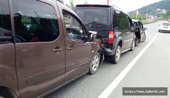 Trabzon'da düğün konvoyunda kaza: 2 yaralı!