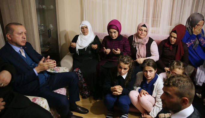 Cumhurbaşkanı Erdoğan Eren Bülbül'ün ailesine ziyaret