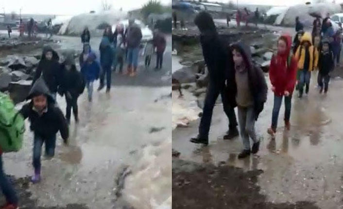 Siverek'te öğrencilerin geçtiği köprü yıkıldı