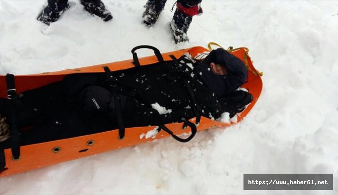 Trabzon'da yaylada donmak üzere olan adam kurtarıldı