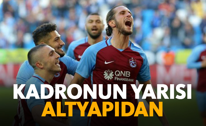 Trabzonspor'da kadronun yarısı altyapıdan