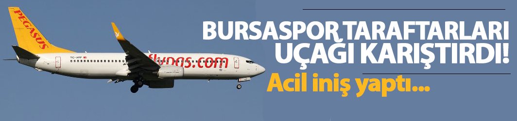 Bursaspor taraftarları Trabzon uçağını karıştırdı