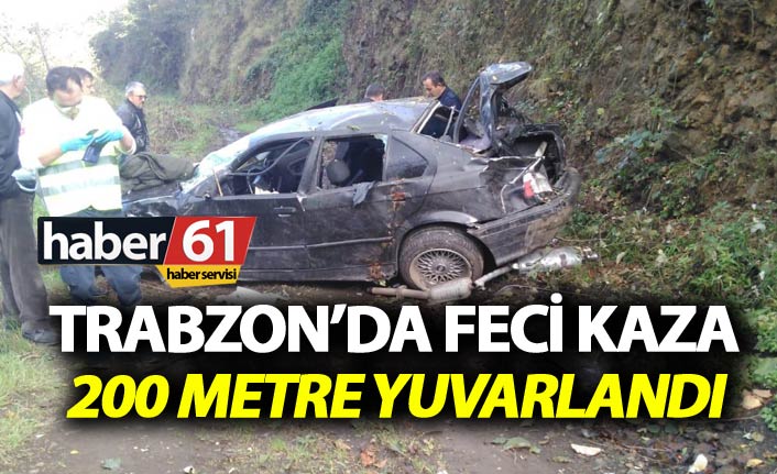 Trabzon'da otomobil uçuruma yuvarlandı - 3 yaralı