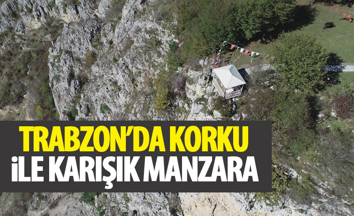 Trabzon'da korku ile karışık manzara