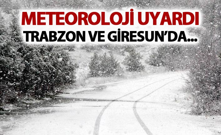 Trabzon ve Giresun için kuvvetli yağış uyarısı