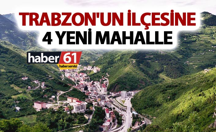 Trabzon'un ilçesine 4 yeni mahalle