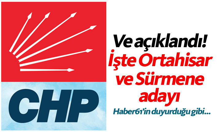 Trabzon'da CHP'nin Ortahisar ve Sürmene adayı açıklandı