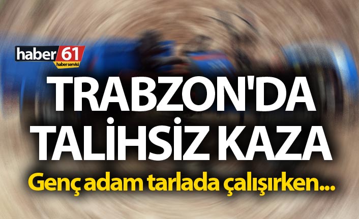 Trabzon'da talihsiz kaza - Genç adam tarlada çalışırken...