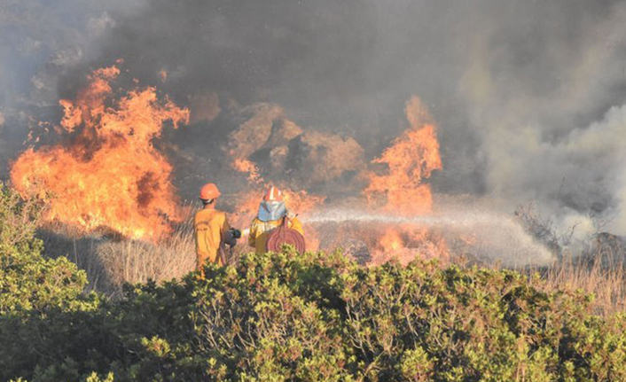 Muğla'da yangın söndürme çalışmaları sürüyor