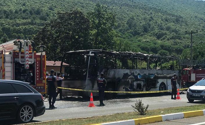 Yolcu otobüsünde yangın: 5 ölü