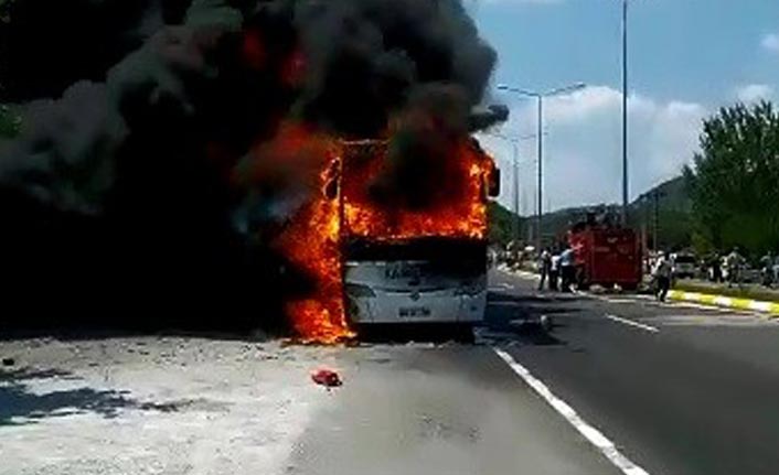 Otobüs yangınının acısı Trabzon'a düştü