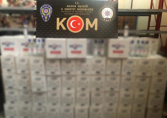 Adana'da 2 bin 760 litre etil alkol ele geçirildi