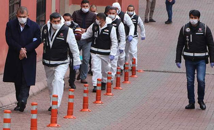 Kayseri'de suç örgütü şüphelisi 8 kişi adliyede