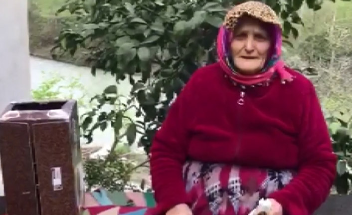 Trabzon'da yaşlı kadından "Milli Dayanışma Kampanyasına" anlamlı bağış