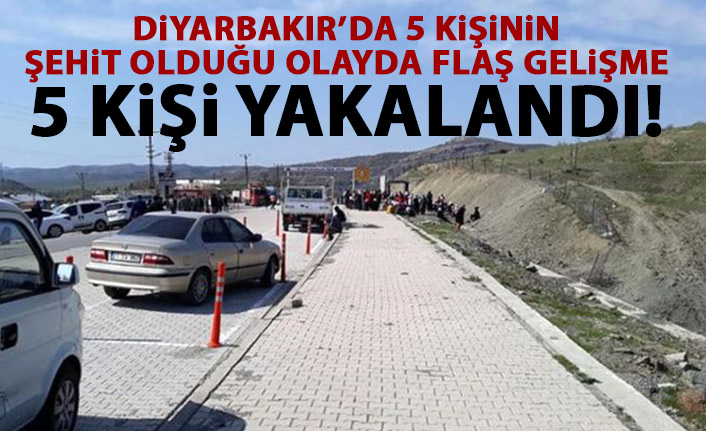 Diyarbakır'da 5 kişiyi şehit etmişlerdi! 5 kişi gözaltına alındı!