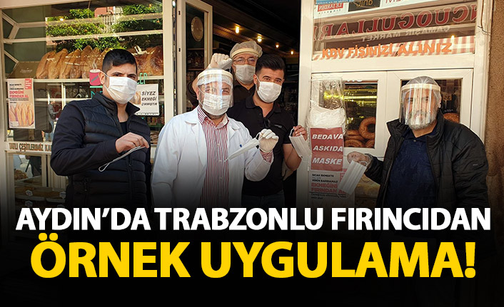 Trabzonlu fırıncı aileden askıda maske kampanyası