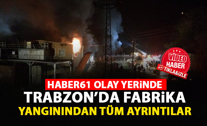 Trabzon'da fabrika yangını! Haber61 olay yerinde