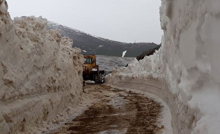 Trabzon'da mayıs ayında kar temizliği