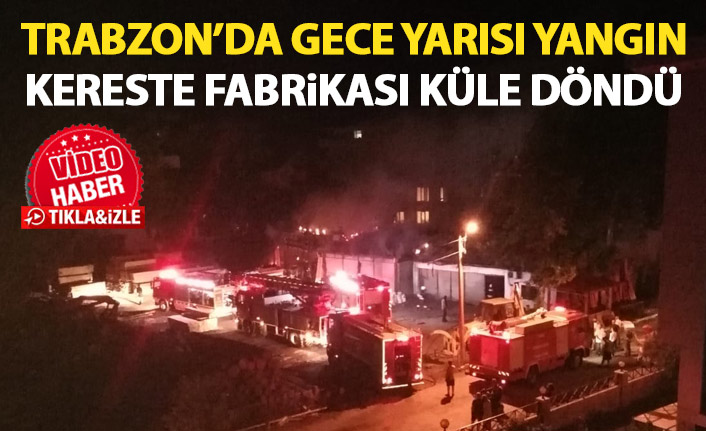 Trabzon'da yangın! Kereste fabrikası küle döndü
