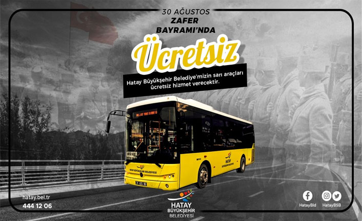 Otobüsler 30 Ağustos’ta ücretsiz olacak