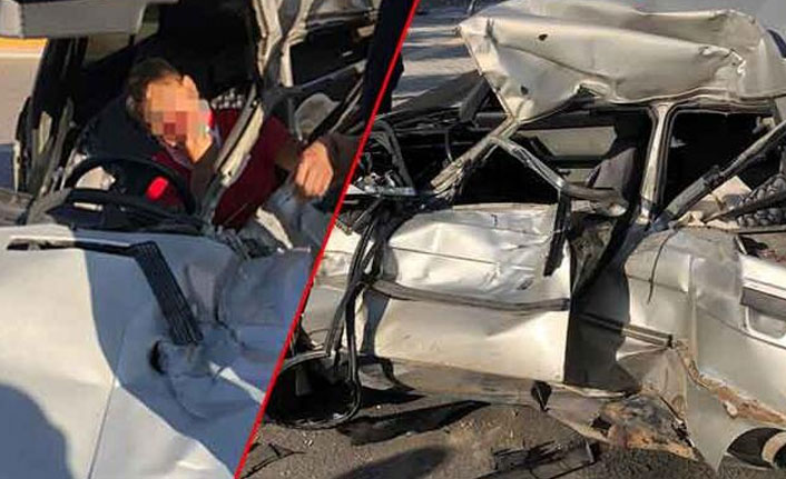 Tokat'ta otomobil traktöre çarptı. 13 Ekim 2020