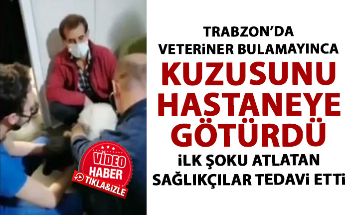Trabzon'da kuzusu hastalanan vatandaş soluğu acilde aldı