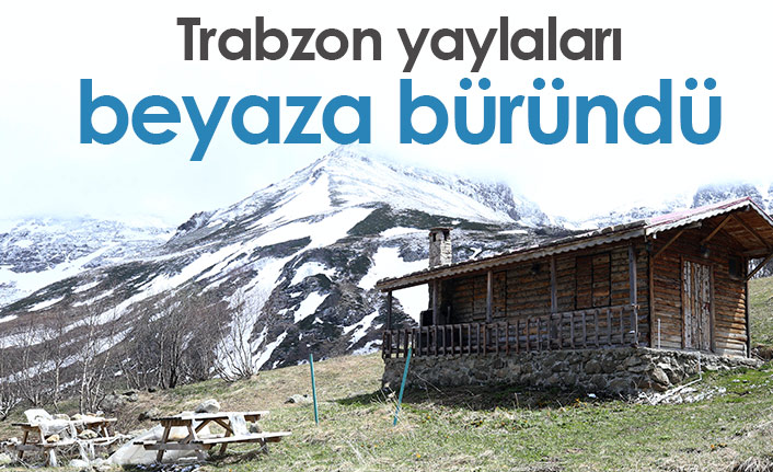 Trabzon'da yaylalar beyaza büründü