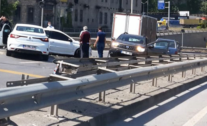 Trabzon'da 4 araç kazaya karıştı: 1 yaralı