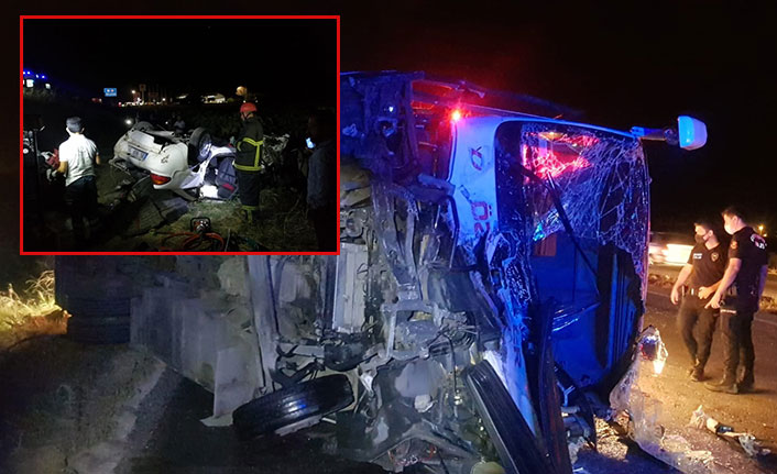 Feci kaza! İşçi taşıyan minibüs otomobille çarpıştı: 3 ölü, 7 yaralı
