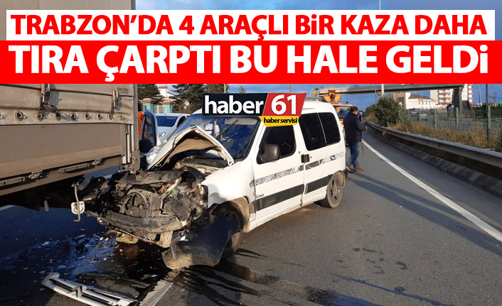 Trabzon’da kaza haberleri peş peşe geliyor! 4 araç bir kaza daha!