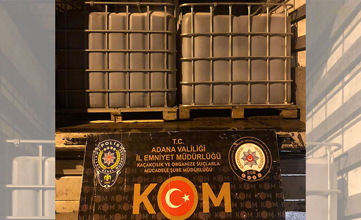 Adana'da bin 300 litre kaçak akaryakıt ele geçirildi