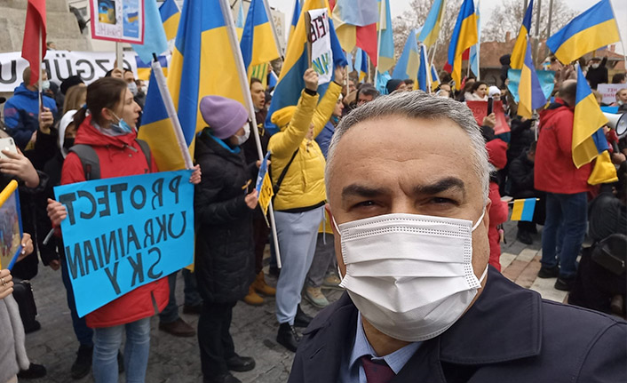Ankara'da Ukraynalılar tarafından protesto