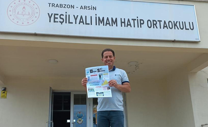 Trabzon'da öğrenciler faaliyetlerini gazeteyle duyurdu