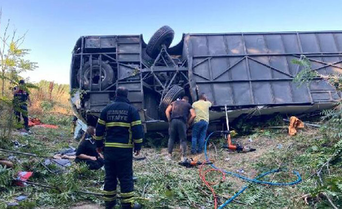 Kırklareli'de yolcu otobüsü devrildi: 6 ölü, 25 yaralı