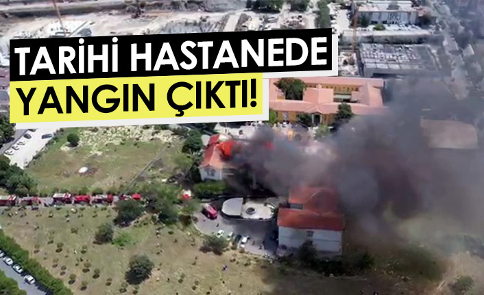 Tarihi Rum hastanesinde yangın çıktı! Video Haber