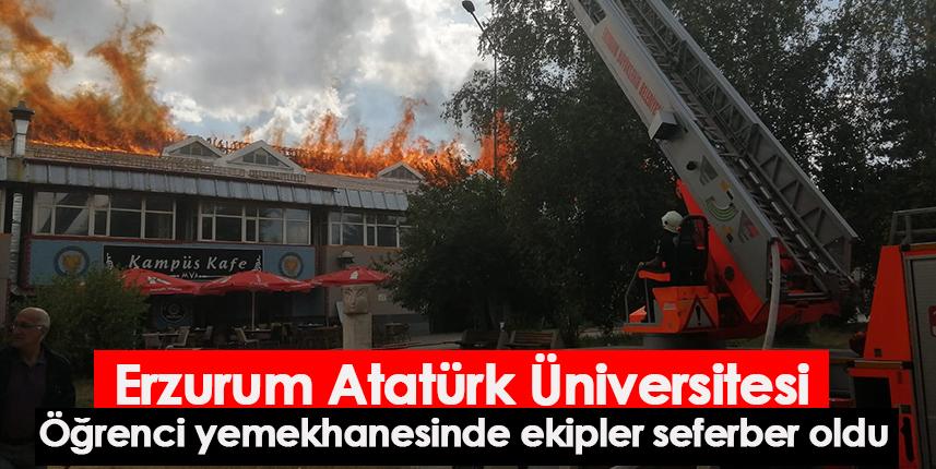 Erzurum Atatürk Üniversitesi Öğrenci yemekhanesinde ekipler seferber oldu