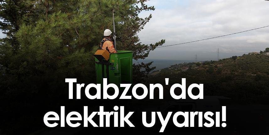 Trabzon'da elektrik uyarısı! "Hatlara müdahale etmeyin"
