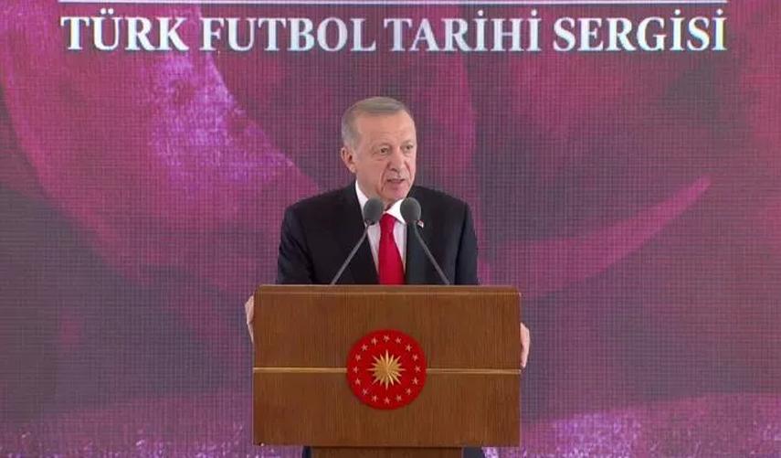 Cumhurbaşkanı Erdoğan Türk Futbol Tarihi Sergisi Açılış törenine katıldı