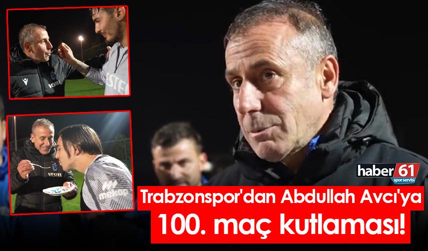 Trabzonspor'dan Abdullah Avcı'ya 100. maç kutlaması!