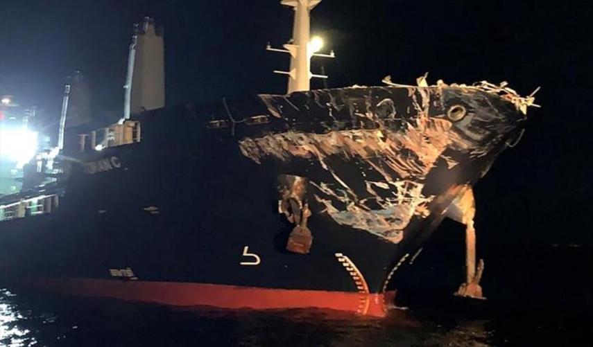 Gece vakti korkutan olay! İstanbul Boğazı'nda 2 gemi çarpıştı