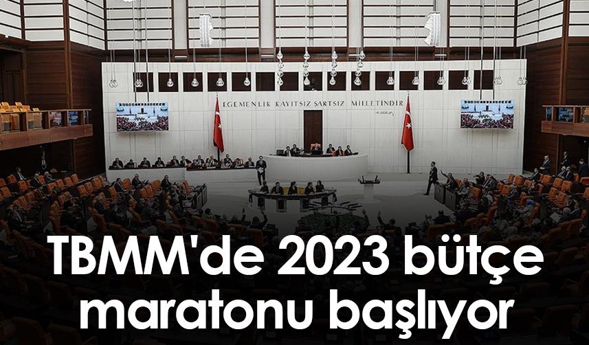 TBMM'de 2023 bütçe maratonu başlıyor