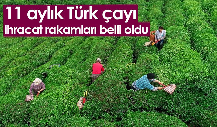 11 aylık Türk çayı ihracat rakamları belli oldu
