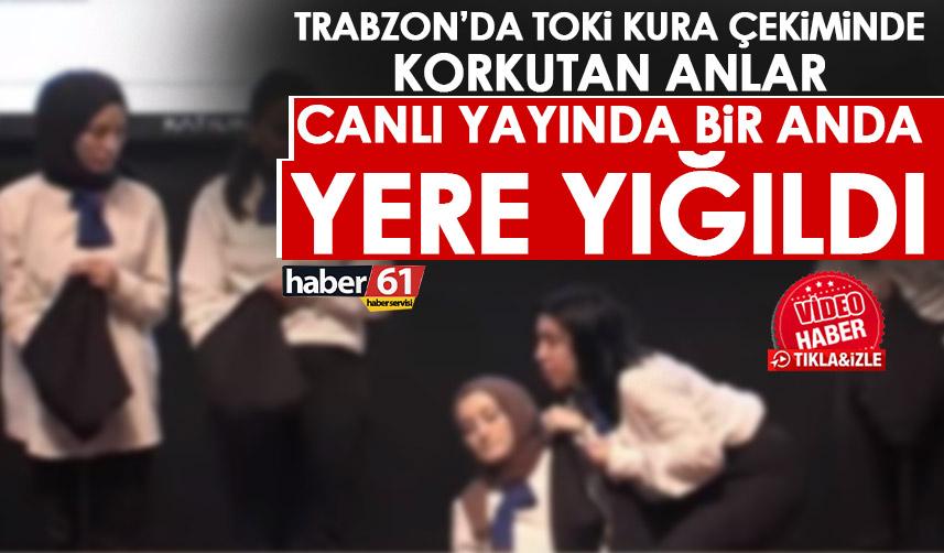 Trabzon TOKİ kura çekiminde korkutan anlar! Canlı yayında bir anda yere yığıldı