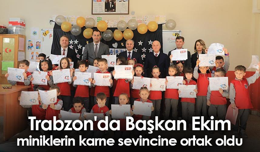 Trabzon'da Başkan Ekim, miniklerin karne sevincine ortak oldu
