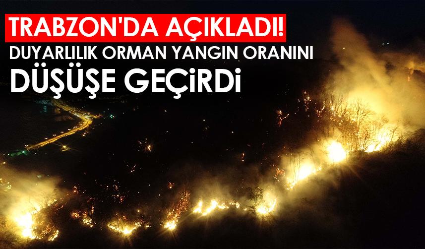 Trabzon'da açıkladı! Duyarlılık orman yangın oranını düşüşe geçirdi