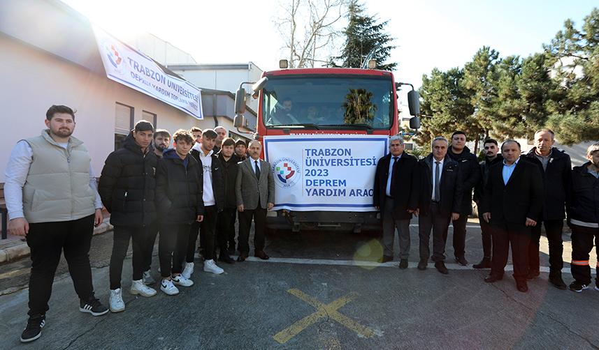 Trabzon Üniversitesi'nin yardımları deprem bölgesine ulaştırıldı