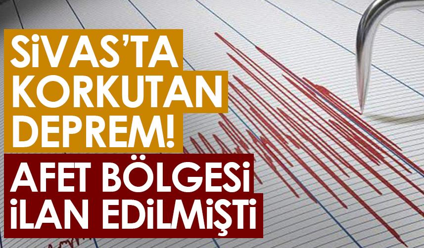 Sivas’ta 4,7 büyüklüğünde deprem!